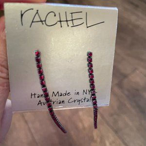 Rachel Crystals Long Earrings